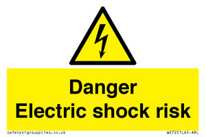Danger Electric shock risk